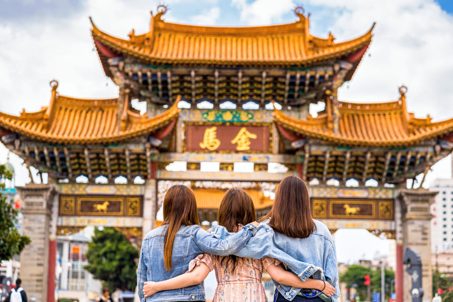 amigas en viaje a china